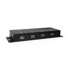 Coolgear 4 Port USB 2.0 Powered Hub with Port Status LEDs  Screw Locking Ports