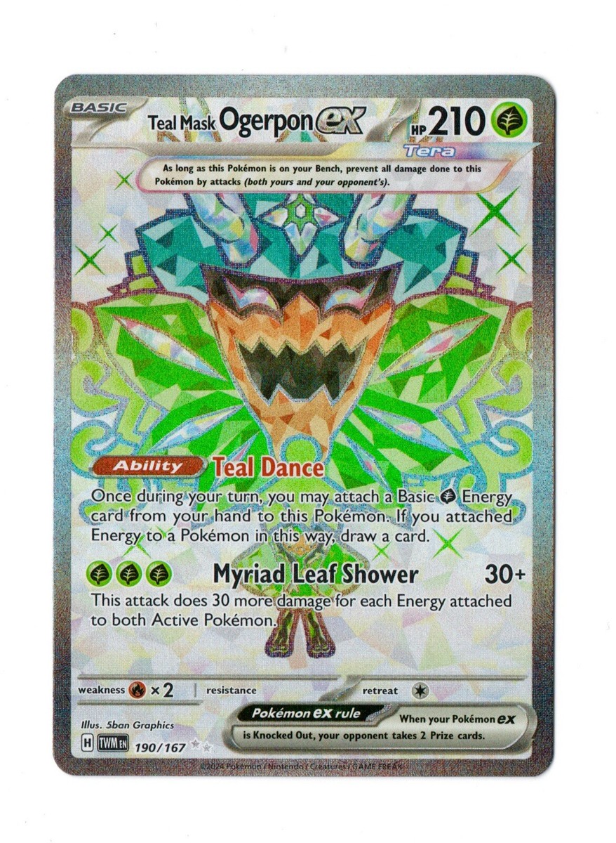 Teal Mask Ogerpon EX 190/167 Ultra Rare Twilight Masquerade