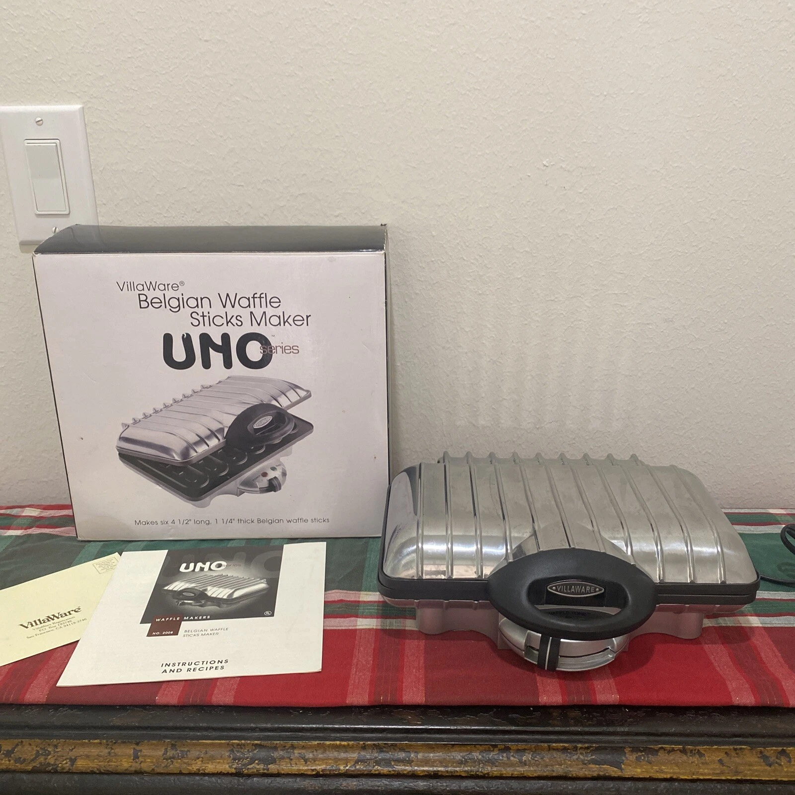 VillaWare UNO Stick Waffler- Waffle Sticks Maker Model 2008