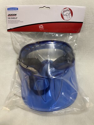 KLEENGUARD V90 PREMIUM FACE SHIELD W/ GOGGLE, BLUE FRAME, CLEAR LENS, ANTI FOG