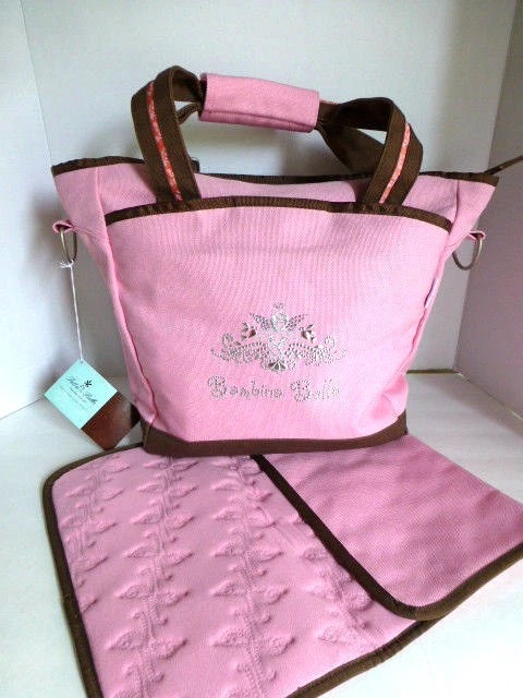 "Bambino Bella" Mamãe/Bebê Ecológica, Elegante Bolsa de Fraldas Rosa, Por Tutta Bella - Imagem 4 de 4