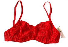 We Are HAH x Free People Hook Up Bra Blood Orange 30-38C Underwire Lace NWT