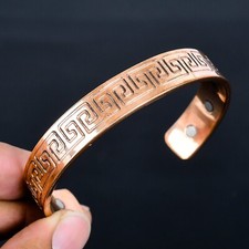 Bracciale vintage in rame puro magnetico regolabile fatto a mano gioielli per regalo CB-441