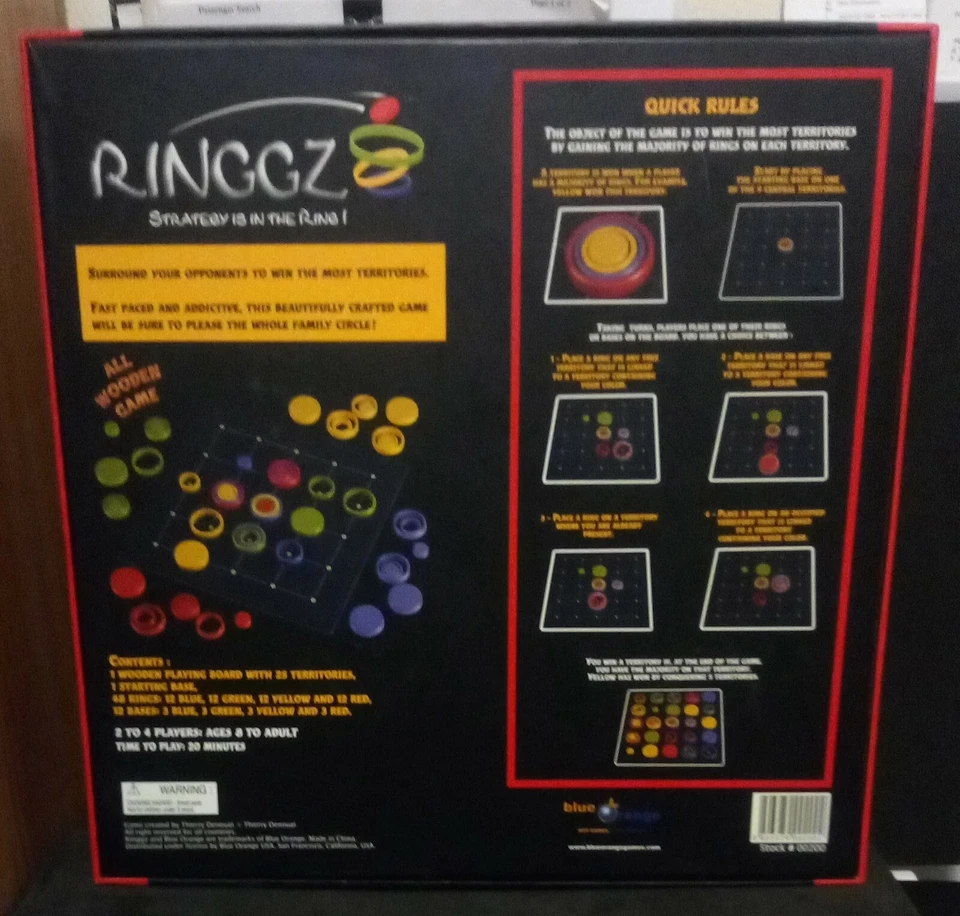 Ringgz Strategy is in the Ring! All Wooden Game Blue Orange - Image 2 of 4