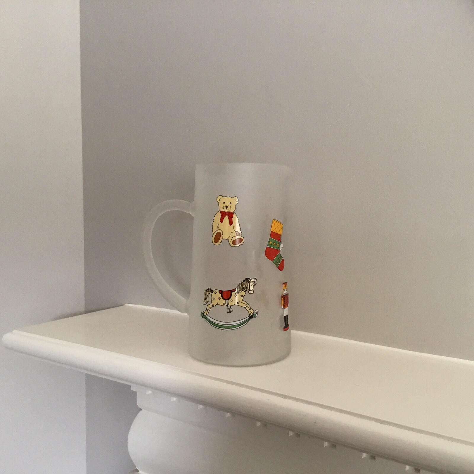 Vintage Designs by Dartington France Frosted Nutcracker Pitcher 7.5” H