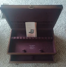 Prestige Plate ANTI-TARNISH Walnut Flatware Silverplate Storage Box VG + Cond Co