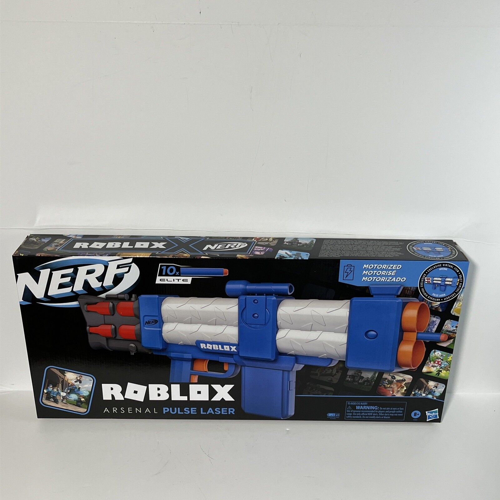 NERF Roblox Arsenal: Pulse Laser Motorized Dart Blaster, 10 Elite Darts,  10-Dart Clip, Code to Unlock in-Game Virtual Item