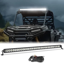 30" Slim LED Light Bar Single Row Spot Flood Combo Work Truck SUV ATV 4WD + Wire