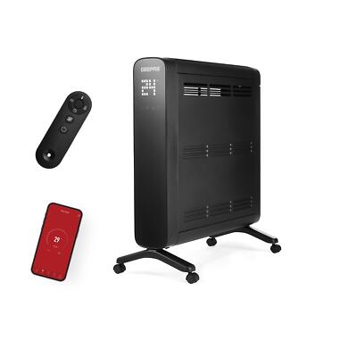 GEEPAS 2KW Smart Konvektor Energieeffiziente Heizung Kindersicherung, 24 Std Timer Schwarz