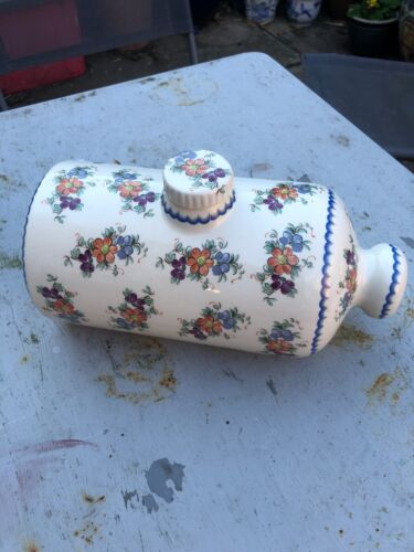 Vintage Decorated Ceramic bed or foot warmer