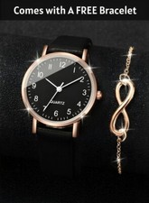 Women Ladies Fashion Watch and Bracelet Set Wristwatch Gift for Her UK Quartz