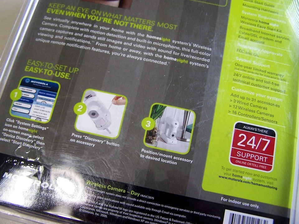 Cámara de día inalámbrica Motorola Homesight HMVC3075 para sistema de visión doméstica Foto 3 de 4