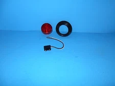 *2 RED TRUCK TRAILER 2" ROUND SIDE MARKER LED CLEARANCE LIGHT WITH 128292
