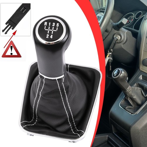 Pomello Del Cambio Leva 5 Marce Cuffia Nero Per Opel Zafira B A05 (2005 - 2015 - Picture 2 of 9