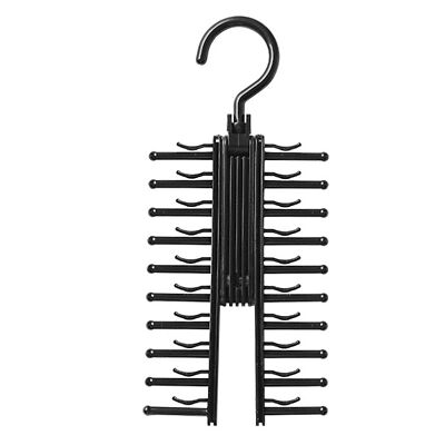 20 Hooks Men Rack Organizer Belt Scarf Tie Holder Necktie Belt Hanger Storage 