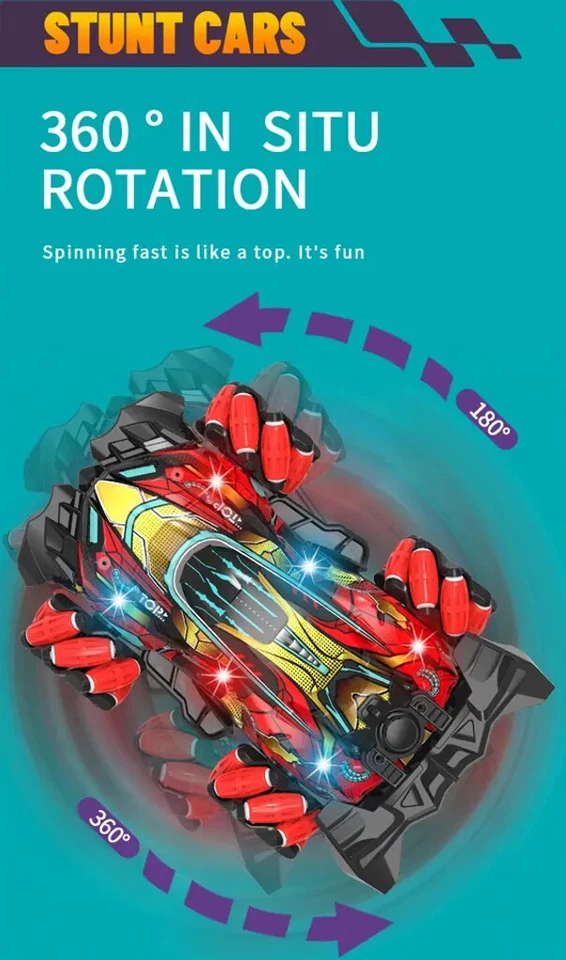 ZWN F2 RC Drift Auto Mit Musik & Led-Leuchten/ Handschuh Fernbedienung Spray Car - Bild 4 von 4