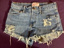 Arizona woman  s jeans Short Sz 29 actual W30x2, Cutoff flayed hem distressed.