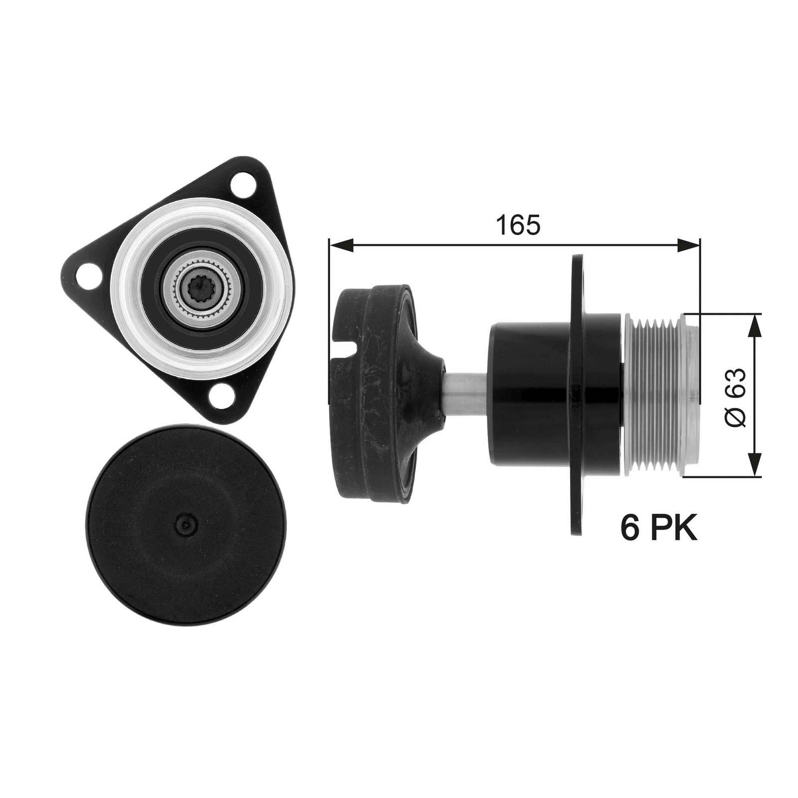 OAP7050 GATES ALTERNATOR FREEWHEEL CLUTCH FOR FORD