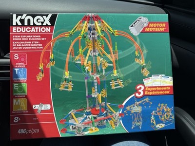 K Nex Education Stem Explorations Swing Ride Building Set w/Motor New