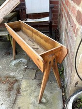 Trough Planter on Legs Brown Wood Vintage Retro 83 x 20 cm x 55 cm high