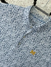 Johnnie O Mens XL University Michigan Polo Shirt Performance Football Tailgate