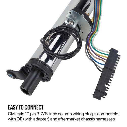 Tilt/Shift Steering Column, Chrome, Fits Chevy Passenger Car 1955-56 - Picture 8 of 15