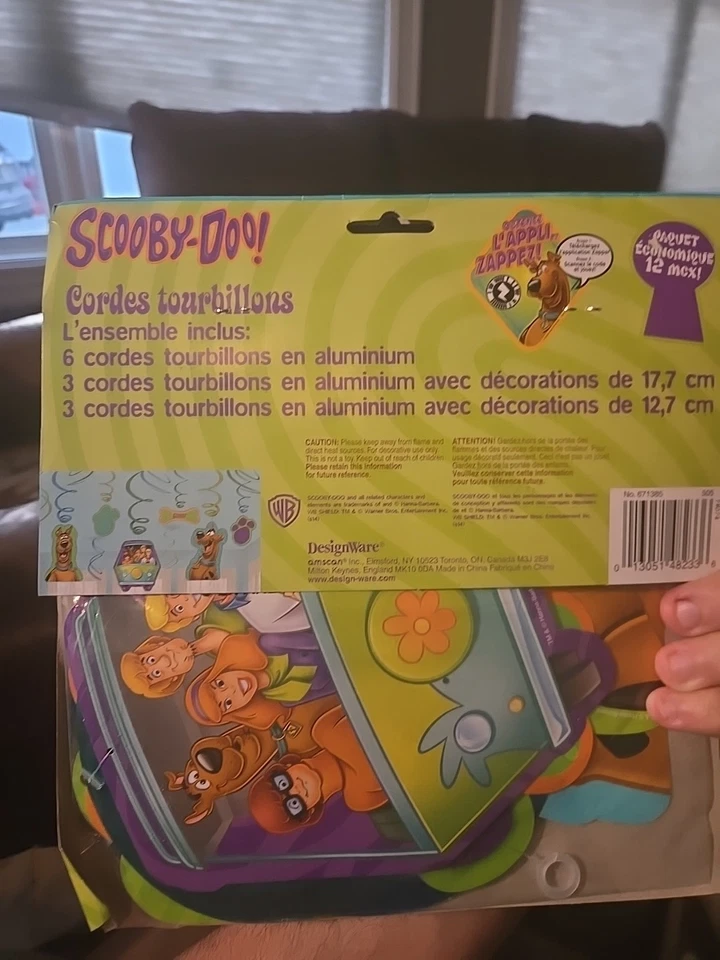 Scooby Doo Cumpleaños Colgante Remolino Decoración Fiesta Kit 12 Piezas Foto 2 de 3