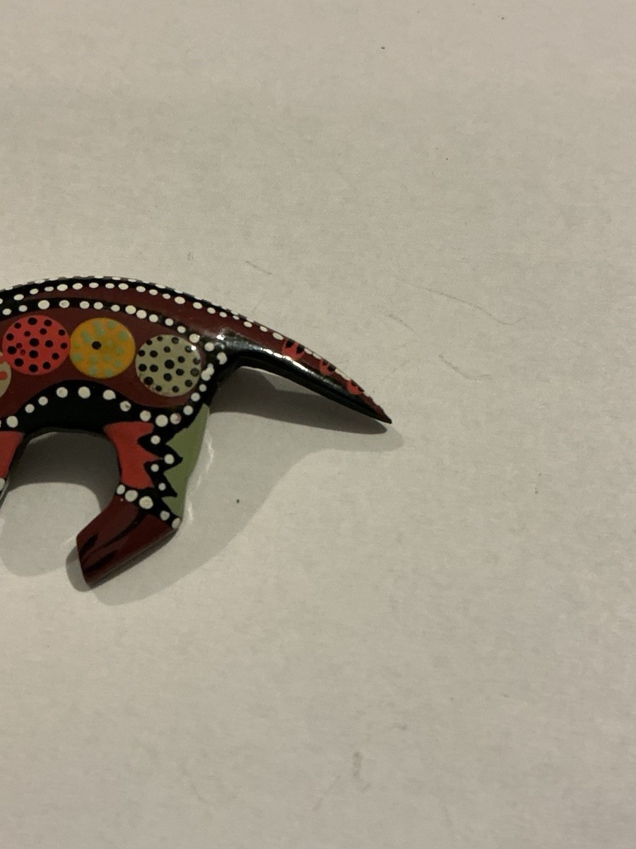 kangaroo brooch Aboriginal-inspired dot art design View 3