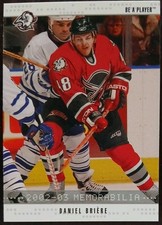 2002 - 2003 ITG Be A Player Daniel Briere Memorabilia Update Series Hockey