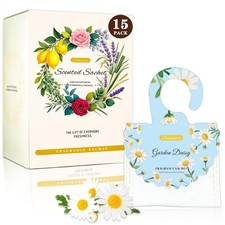 15 Packs Scented Sachets Bag for Drawers and Closets, Air Freshener for Home ...