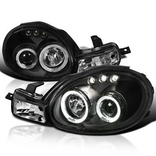 Black Fits 2000-2002 Dodge Neon Led Halo Projector Headlightssignal Lamps Pair Black Fits 2000-2002 Dodge Neon Led Halo Projector Headlightssignal Lamps Pair