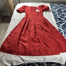 Reformation Coucou Linen Dress Sundried Tomato Red  Size 8 NWT