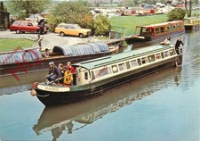 Picture Postcard- CANAL, HOLIDAY CRUISER 'BARBIE', PEAK FOREST CANAL