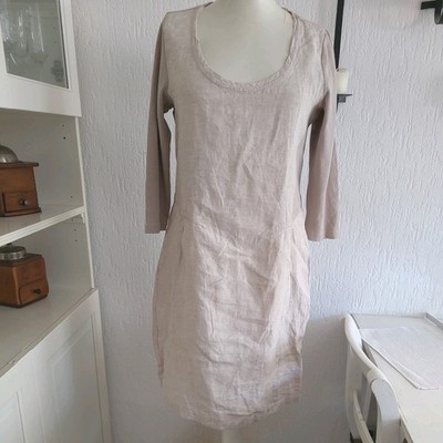 Damen  Kleid,Leinenmix,twenty six peers Gr. 36,Beige, Stone 