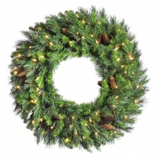 Vickerman A801030 30 in. Cheyenne Pine Wreath 15 Cones