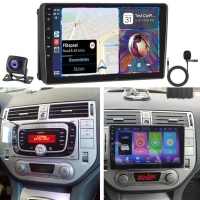 2+64GB Für Ford Focus C-Max Kuga Android 15 Apple Carplay Autoradio DSP WIFI Kam