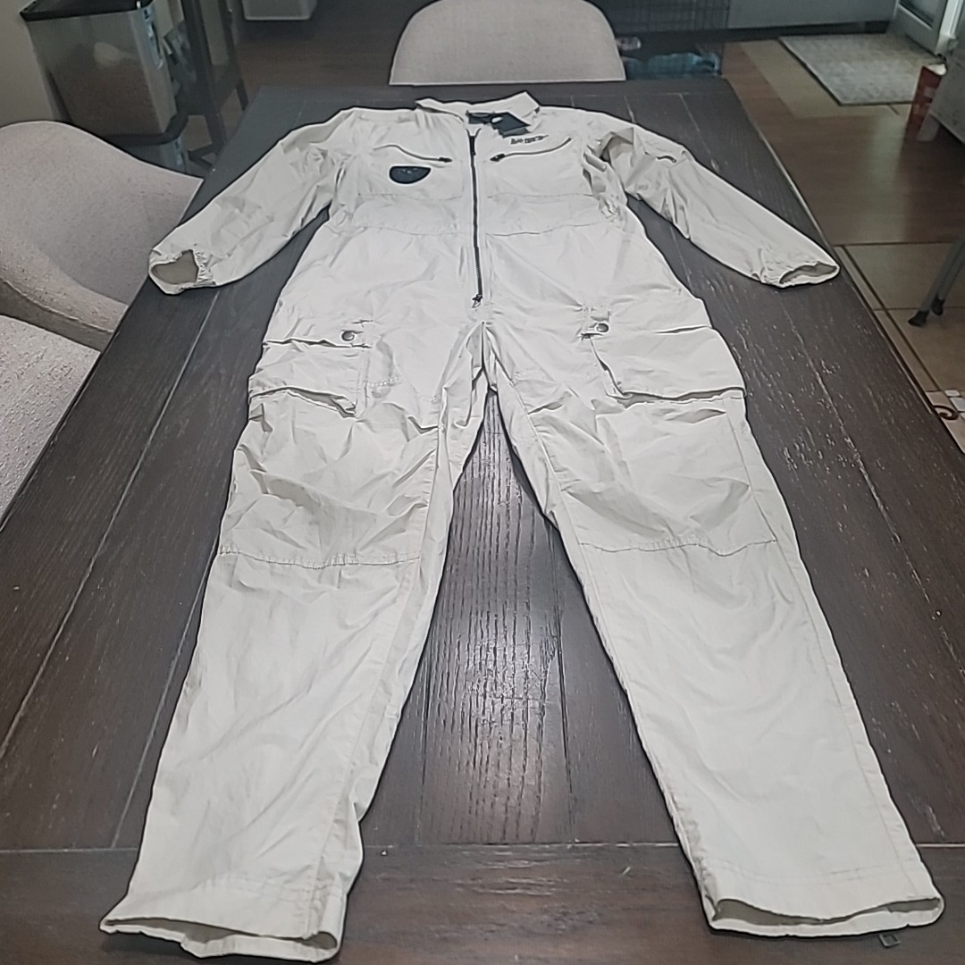 Nike Sportswear N-72 Athletic Flightsuit  White Jumpsuit CQ9750-072 Men’s sz S