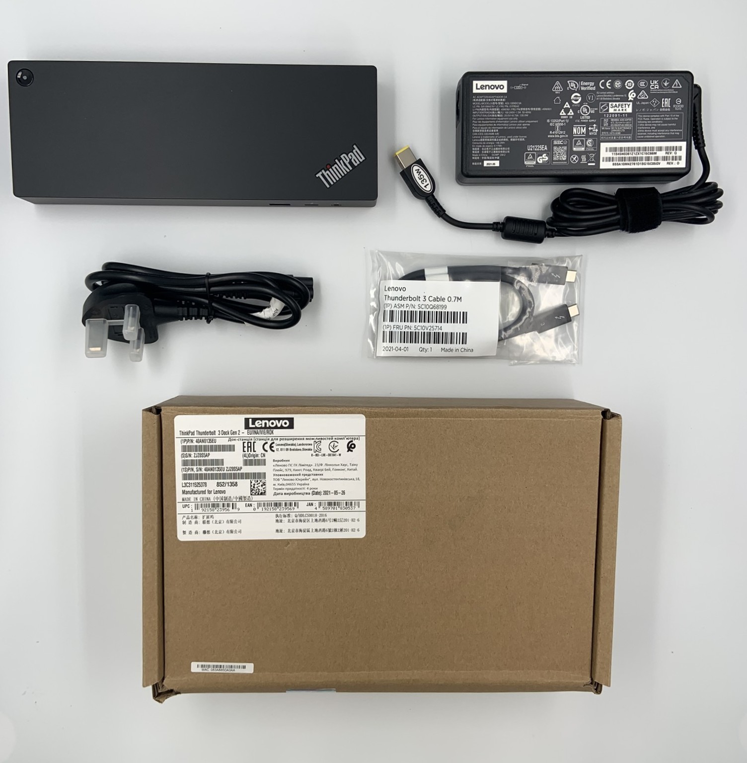 Lenovo Thinkpad 40AN Thunderbolt 3 Dock Gen 2 | 135W PSU | New Open Box