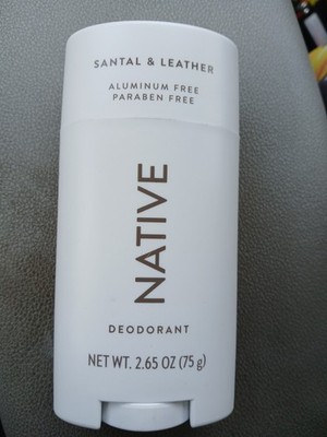 NATIVE DEODORANT STICK ALUMINUM FREE PARABEN-FREE SANTAL & LEATHER 2.65OZ RARE 