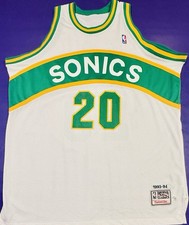 Authentic 1993-94 Gary Payton #20 Seattle Super Sonics Mitchell & Ness Jersey 54