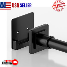 Matte Black Shower Curtain Rod 31-79 Inches with Holders, Stainless Steel Shower