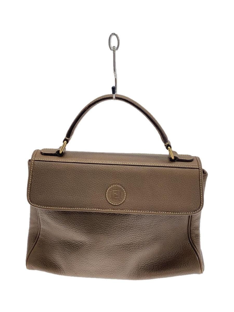 FENDI brown leather handbag pre-owned luxury designer bag