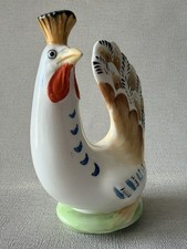 Unusual Cockerel Chicken Figurine Poss USSR Lomonosov Hungarian or EB Foley