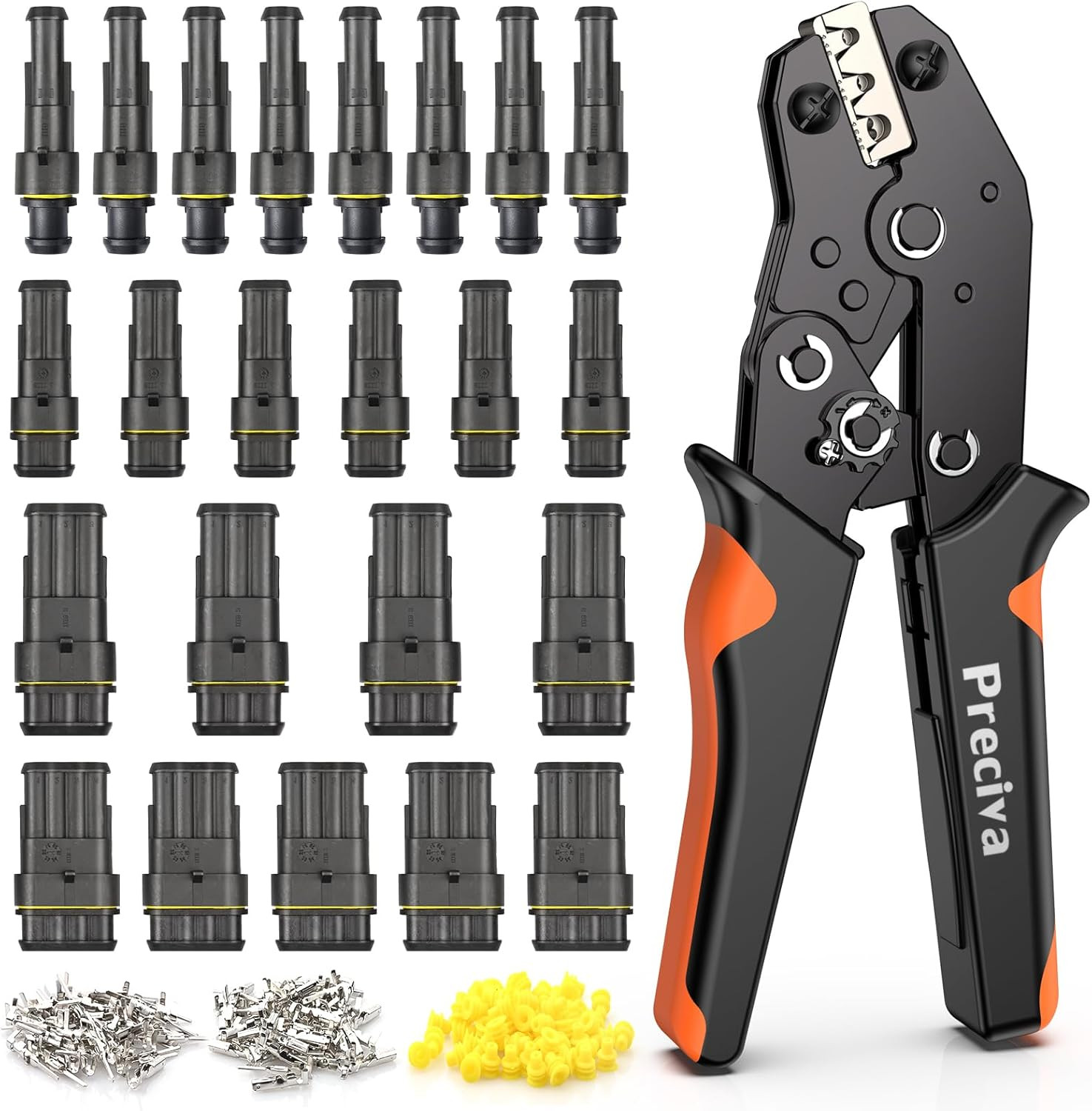 Kit Cablaggio Impermeabile 350pz Auto Moto + Pinza Crimpatrice