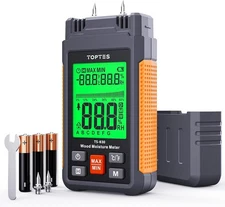 Wood Moisture Meter, TopTes Digital 188.5 cubic centimeters, Orange 