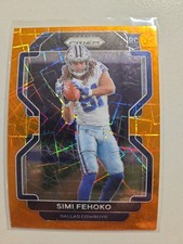 2021 Panini Prizm Football  Orange Lazer Prizm Simi Fehoko  Rookie Card. rookie card picture