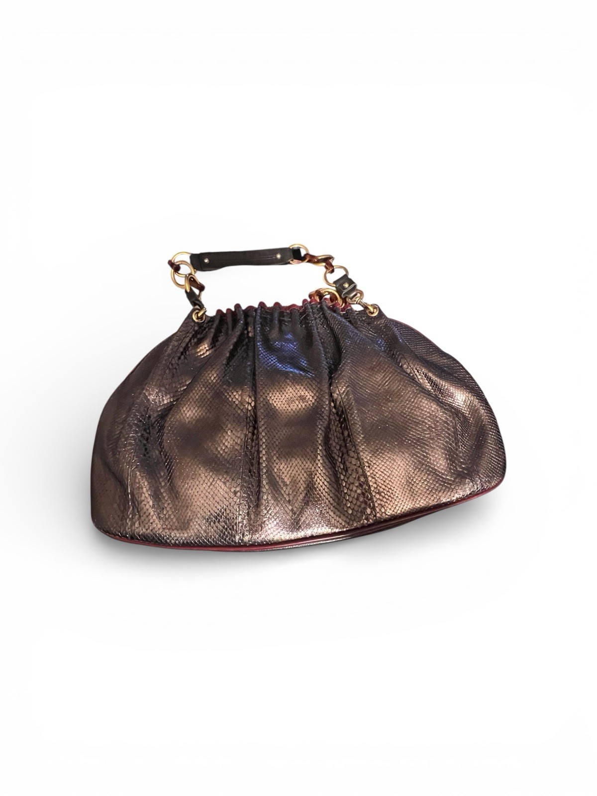 Authentic MARC JACOBS Anthracite Python Capra GM … - image 2