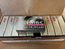 MAXELL TC-30HGX-GOLD -High Grade VHS-C - Lot Of 10 - NEW Cassettes
