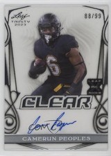 2023 Leaf Trinity Clear Auto Silver Foil /99 Camerun Peoples #CA-CP1 Auto 19v9