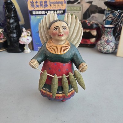 Leo R. Smith Maize Maiden Angel Figurine Folk Art Primitive 